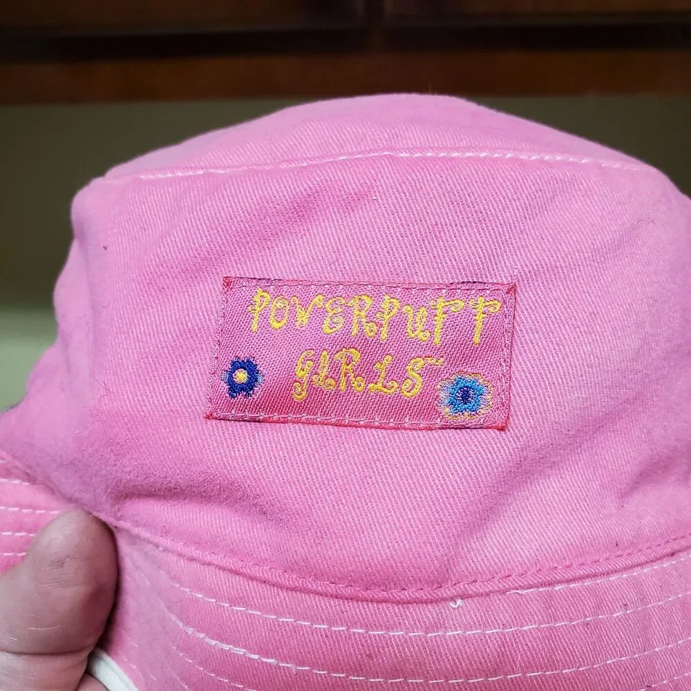 Vintage Official Cartoon Network POWERPUFF Girls Pink Bucket Hat 2000